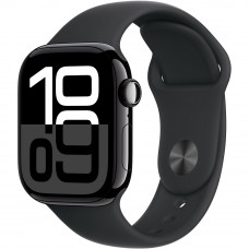 Смарт-часы Apple Watch Series 10 GPS 42mm Jet Black Aluminium Case with Black Sport Band - S/M (MWWE3QH/A)