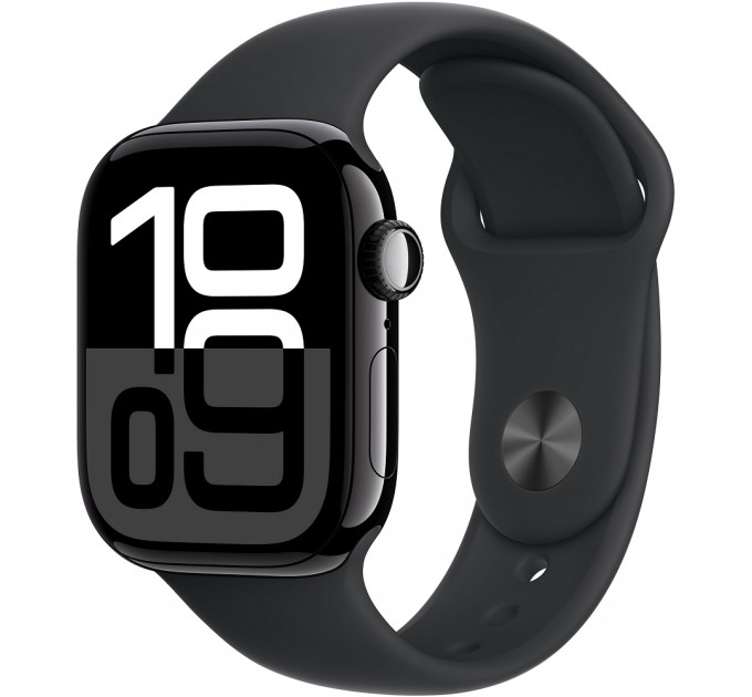 Смарт-часы Apple Watch Series 10 GPS 42mm Jet Black Aluminium Case with Black Sport Band - S/M (MWWE3QH/A)