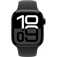 Смарт-часы Apple Watch Series 10 GPS 42mm Jet Black Aluminium Case with Black Sport Band - S/M (MWWE3QH/A)