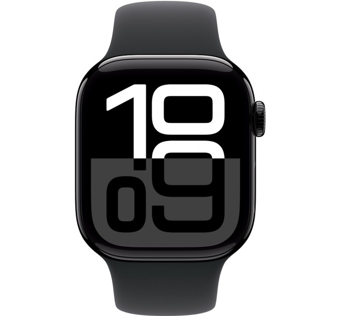 Смарт-часы Apple Watch Series 10 GPS 42mm Jet Black Aluminium Case with Black Sport Band - S/M (MWWE3QH/A)