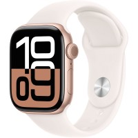 Смарт-часы Apple Watch Series 10 GPS 46mm Rose Gold Aluminium Case with Light Blush Sport Band - S/M (MWWT3QH/A)