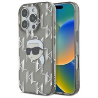 Чехол Karl Lagerfeld IML Karl Head & Monogram для iPhone 16 Pro Max Black (KLHCP16XHKLPKHK)