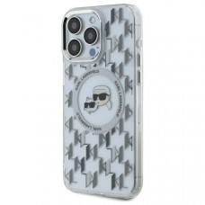 Чехол Karl Lagerfeld IML Monogram Karl & Choupette Head для iPhone 16 Pro Max Transparent with MagSafe (KLHMP16XHMCKMHT)