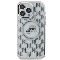 Чохол Karl Lagerfeld IML Monogram Karl & Choupette Head для iPhone 16 Pro Max Transparent with MagSafe (KLHMP16XHMCKMHT)