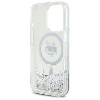 Чохол Karl Lagerfeld Liquid Glitter Choupette Head для iPhone 16 Pro Max Transparent with MagSafe (KLHMP16XLGCHSGH)