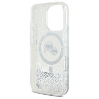 Чохол Karl Lagerfeld Liquid Glitter Karl & Choupette Head для iPhone 16 Pro Max Transparent with MagSafe (KLHMP16XLGKCSGH)