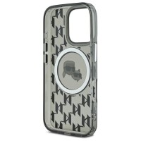 Чохол Karl Lagerfeld IML Monogram Karl & Choupette Head для iPhone 16 Pro Max Black with MagSafe (KLHMP16XHMCKMHK)