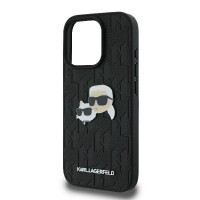 Чохол Karl Lagerfeld Monogram Karl & Choupette Head Pin для iPhone 16 Pro Max Black (KLHCP16XPGKLKCPK)