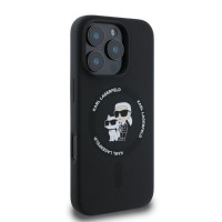 Чохол Karl Lagerfeld Silicone Karl & Choupette Ring для iPhone 16 Pro Max Black with MagSafe (KLHMP16XSCMKCRHK)