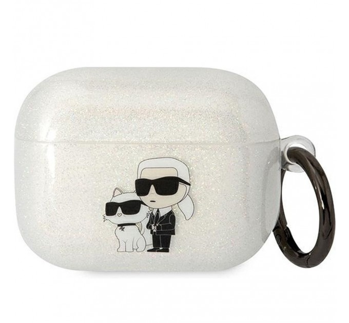 Чехол Karl Lagerfeld Gliter Karl & Choupette для AirPods 3 Transparent (KLA3HNKCTGT) 