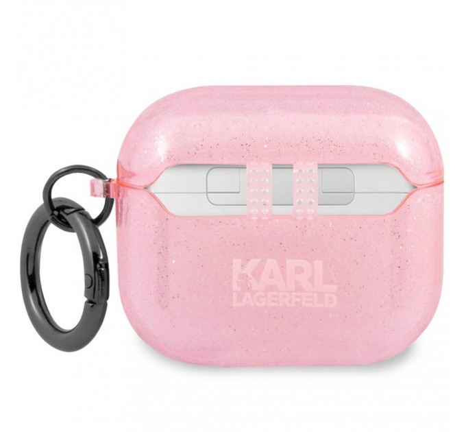 Чехол Karl Lagerfeld Glitter Choupette для AirPods 3 Pink (KLA3UCHGP)