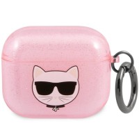 Чехол Karl Lagerfeld Glitter Choupette для AirPods 3 Pink (KLA3UCHGP)