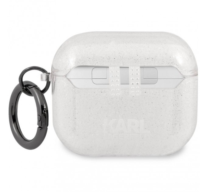 Чехол Karl Lagerfeld Glitter Choupette для AirPods 3 Silver (KLA3UCHGS)