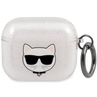 Чехол Karl Lagerfeld Glitter Choupette для AirPods 3 Silver (KLA3UCHGS)