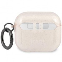 Чохол Karl Lagerfeld Glitter Karl's Head для AirPods 3 Gold (KLA3UKHGD)