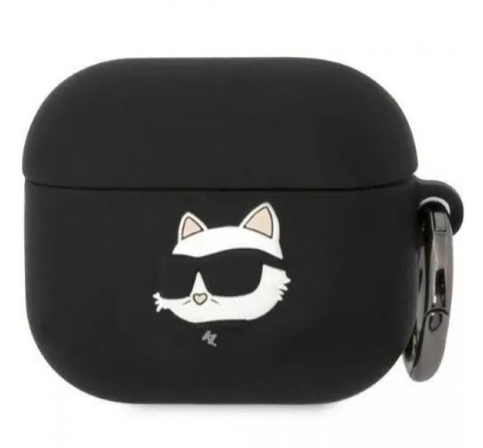 Чехол Karl Lagerfeld Silicone Choupette Head 3D для AirPods Pro 2 Black (KLAP2RUNCHK)