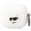 Чехол Karl Lagerfeld Silicone Choupette Head 3D для AirPods 3 White (KLA3RUNCHH)