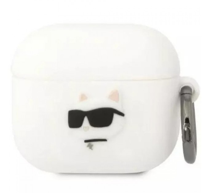 Чехол Karl Lagerfeld Silicone Choupette Head 3D для AirPods 3 White (KLA3RUNCHH)