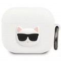 Чехол Karl Lagerfeld Silicone Choupette для AirPods 3 White (KLACA3SILCHWH)