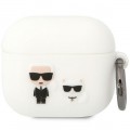 Чехол Karl Lagerfeld Silicone Karl & Choupette для AirPods 3 White (KLACA3SILKCW)