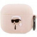 Чехол Karl Lagerfeld Silicone Karl Head 3D для AirPods 3 Pink (KLA3RUNIKP)