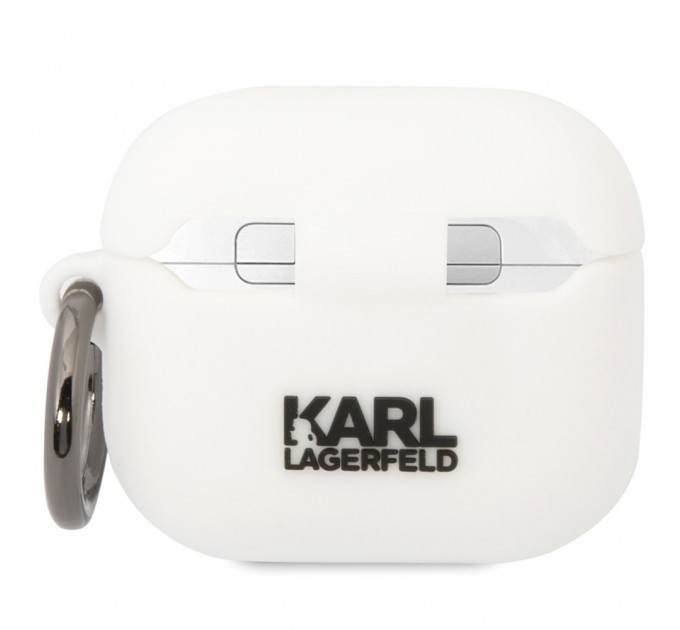 Чехол Karl Lagerfeld Silicone Karl Head 3D для AirPods 3 White (KLA3RUNIKH)