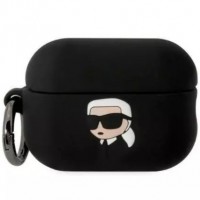 Чохол Karl Lagerfeld Silicone Karl Head 3D для AirPods Pro 2 Black (KLAP2RUNIKK)