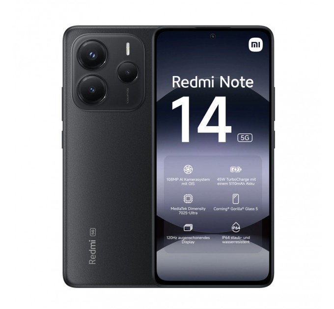 Xiaomi Redmi Note 14 5G 6/128GB Midnight Black