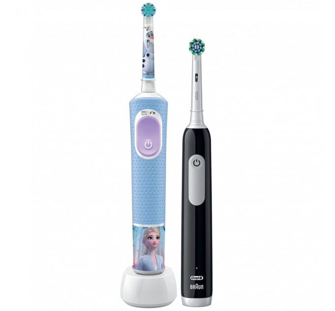 Электрическая зубная щетка BRAUN Oral-B D103 Frozen (3+) + Pro 1 D305 (Family Edition)