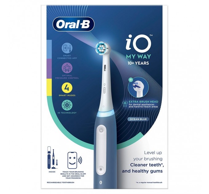 Электрическая зубная щетка BRAUN Oral-B iO Series 4 My Way iOG4K.2N6.1DK (10+) Ocean Blue