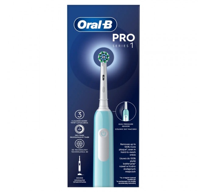 Электрическая зубная щетка BRAUN Oral-B PRO1 D305.513.3 Caribbean Blue