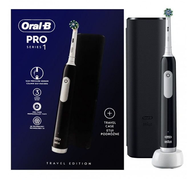 Электрическая зубная щетка BRAUN Oral-B PRO1 D305.513.3X Black