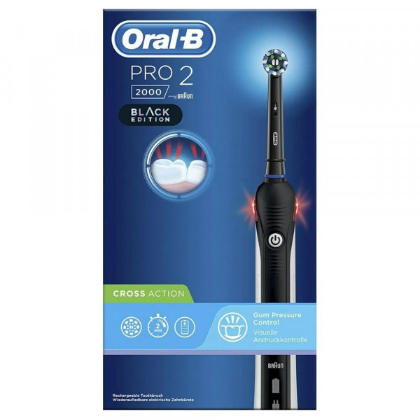Электрическая зубная щетка BRAUN Oral-B PRO2 2000 D501.513.2 BK Cross Action