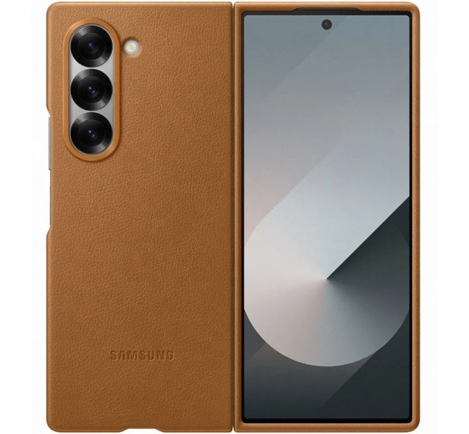 Чехол Leather Case для Samsung Fold 6 Brown (AAA)