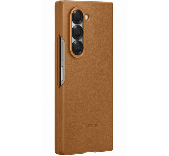 Чехол Leather Case для Samsung Fold 6 Brown (AAA)