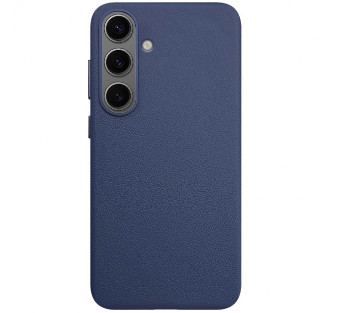 Чехол Leather Case для Samsung S25 Dark Blue (AAA)