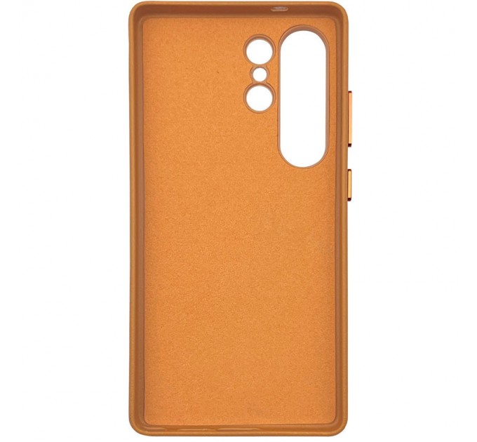 Чехол Leather Case для Samsung S25 Ultra Orange (AAA)