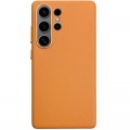 Чехол Leather Case для Samsung S25 Ultra Orange (AAA)