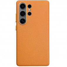 Чехол Leather Case для Samsung S25 Ultra Orange (AAA)