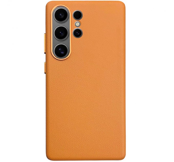 Чехол Leather Case для Samsung S25 Ultra Orange (AAA)