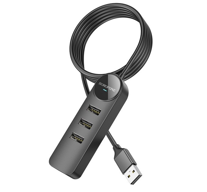 USB HUB Borofone DH6 USB-3USB+RJ45 1.2m