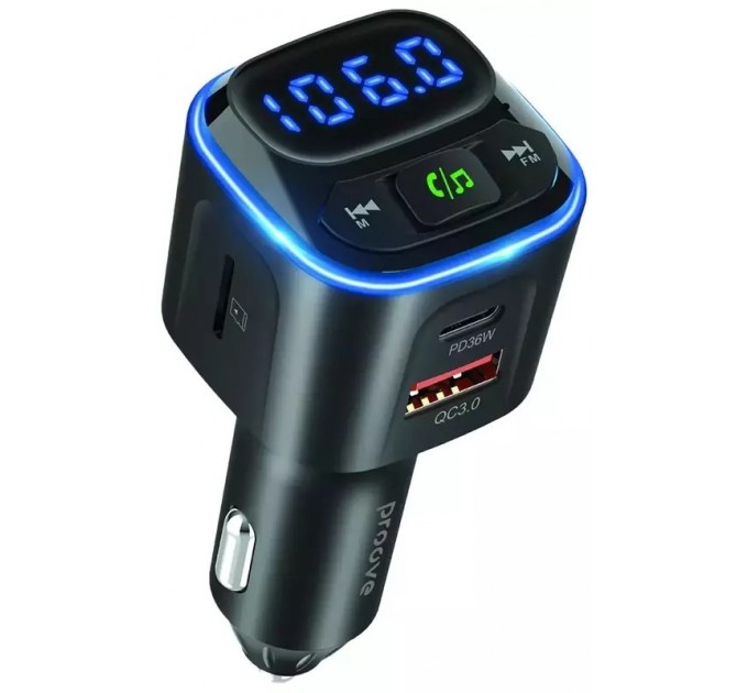 FM Модулятор Proove FM Launcher Luxor 36W (PD+QC3.0) Type-C+USB