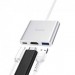 Type-C HUB Hoco HB14 Type-C to USB3.0+HDMI+PD Silver