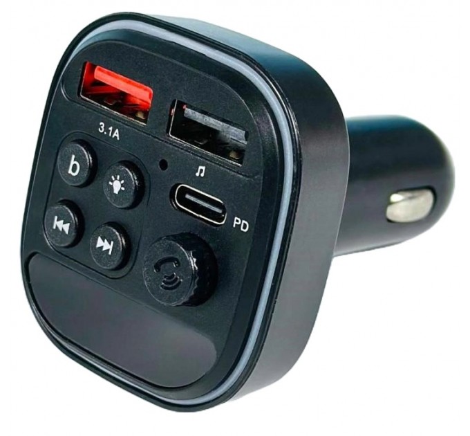 FM Модулятор C16 3A PD20W LED Black