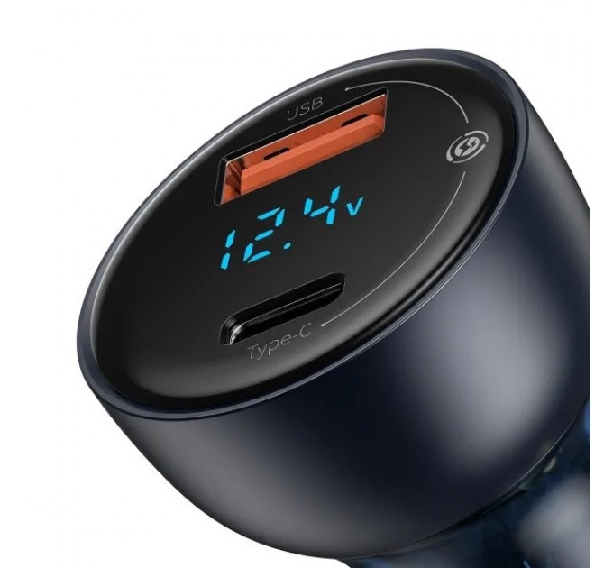 Автомобильное зарядное устройство Baseus Particular Digital Displey USB+Type-c 65W