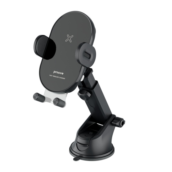 Автодержатель с беспроводной зарядкой Proove Rounded Energy 15W Black