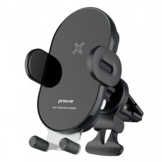 Автотримач із бездротовою зарядкою Proove Rounded Energy 15W Black