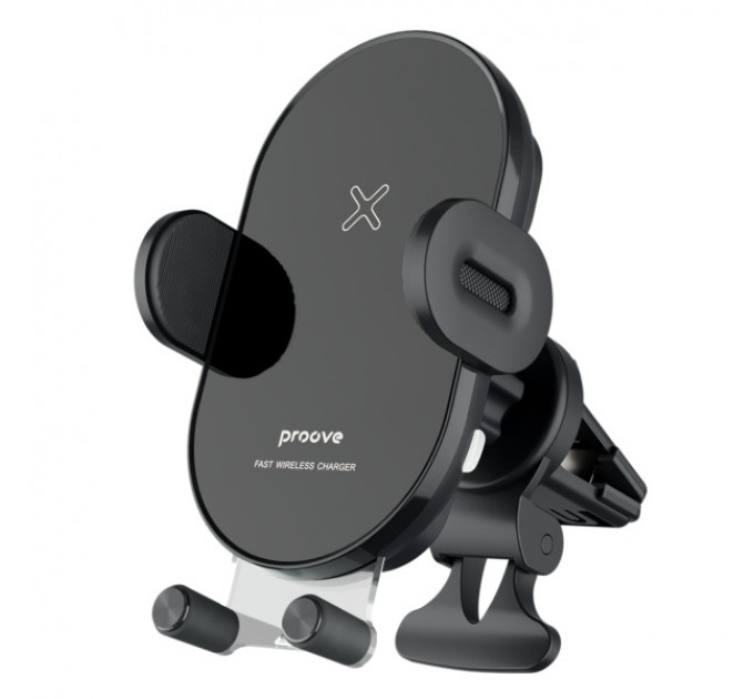 Автотримач із бездротовою зарядкою Proove Rounded Energy 15W Black