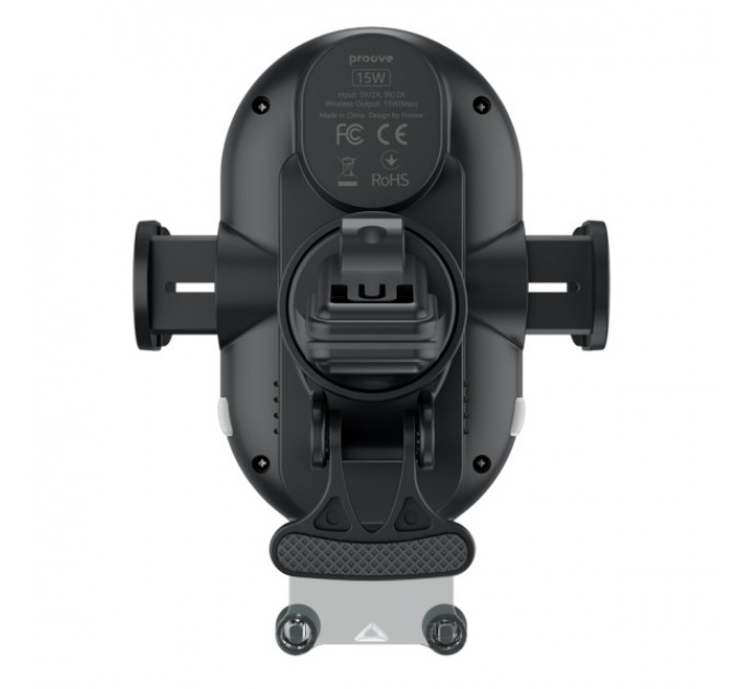 Автотримач із бездротовою зарядкою Proove Rounded Energy 15W Black