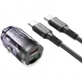 Автомобильное зарядное устройство Borofone BZ29A PD/QC 36W Type-C/Type-C Purple